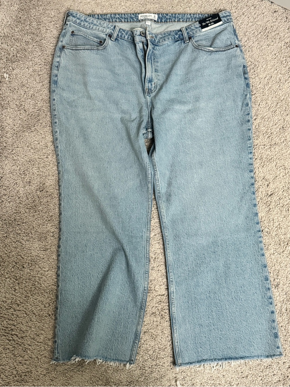 Abercrombie & Fitch Light Blue Wide Leg Jeans